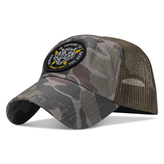 One Revolver Surfboards - Nobody is Coming To Save You Patch Tactical Ripstop Mesh Snapback Hat HEADWEAR