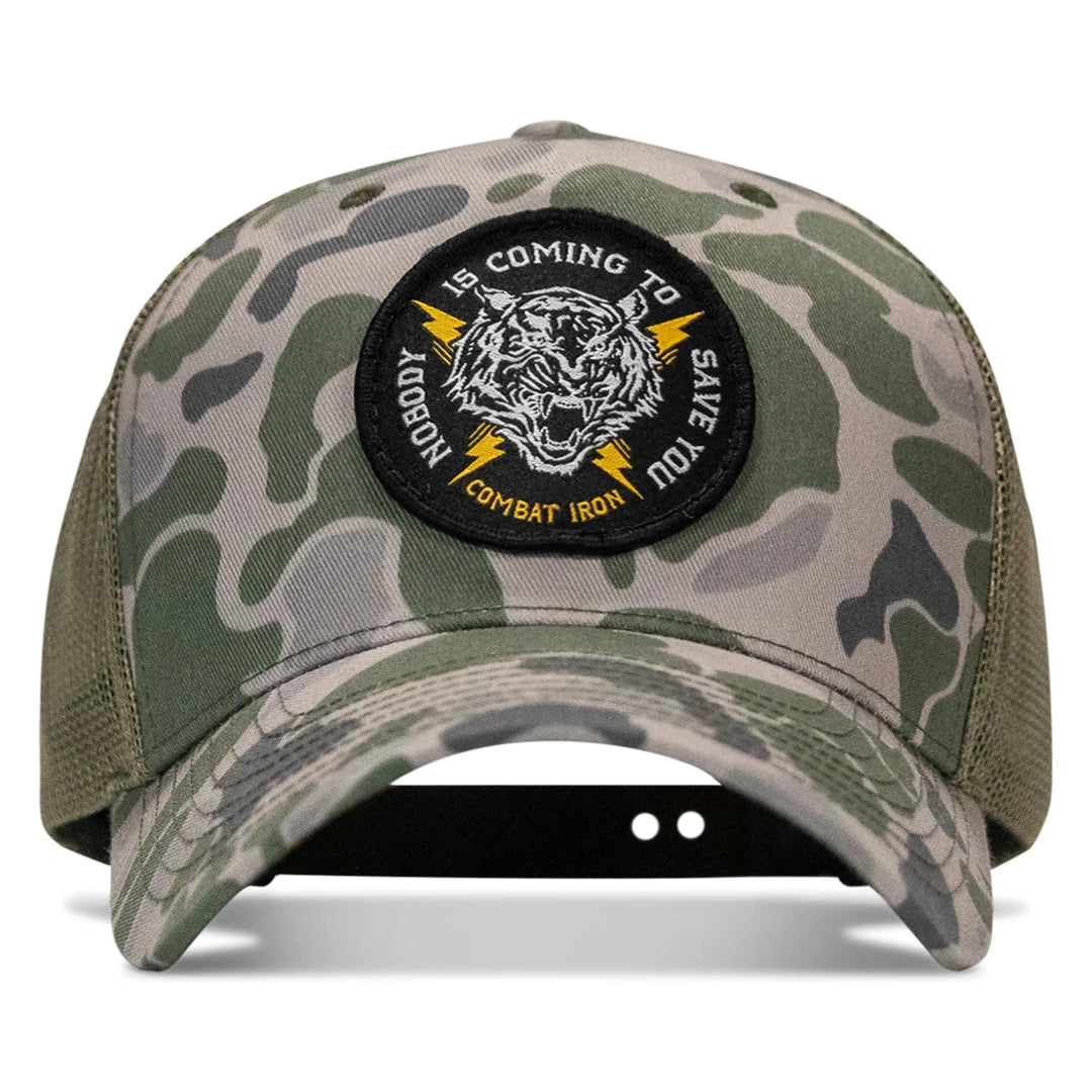 One Revolver Surfboards - Nobody Is Coming To Save You Patch Snapback Hat HEADWEAR