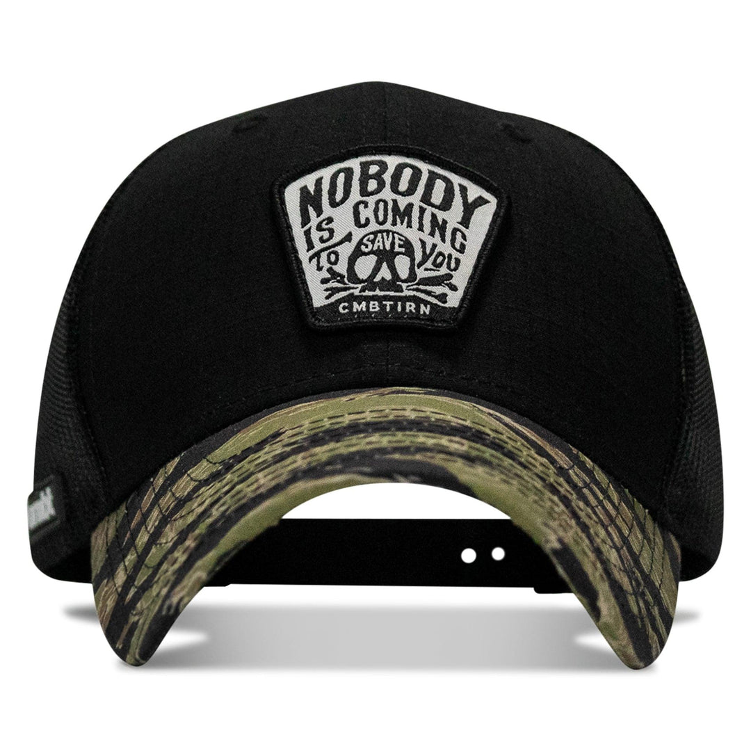 One Revolver Surfboards - Nobody Is Coming To Save You Skull Patch Original Ripstop Snapback Hat HEADWEAR