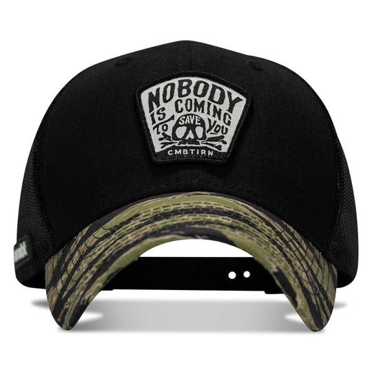 One Revolver Surfboards - Nobody Is Coming To Save You Skull Patch Original Ripstop Snapback Hat HEADWEAR