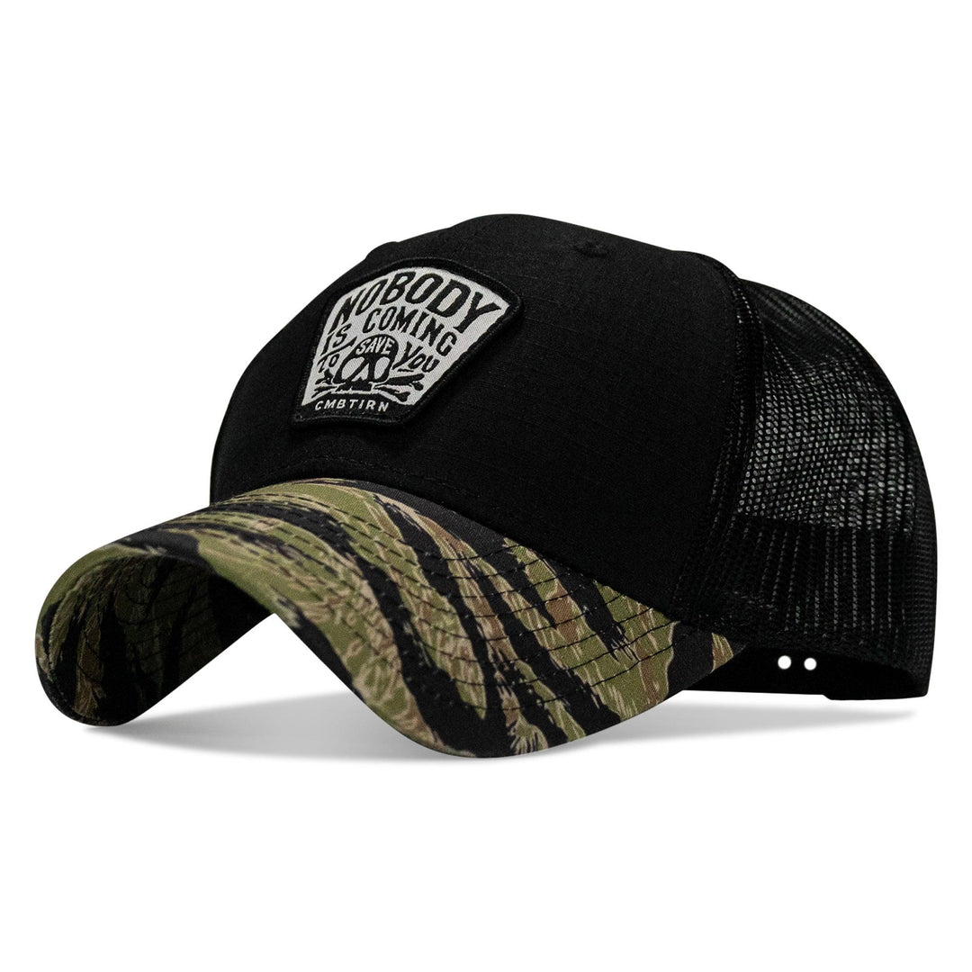 One Revolver Surfboards - Nobody Is Coming To Save You Skull Patch Original Ripstop Snapback Hat HEADWEAR