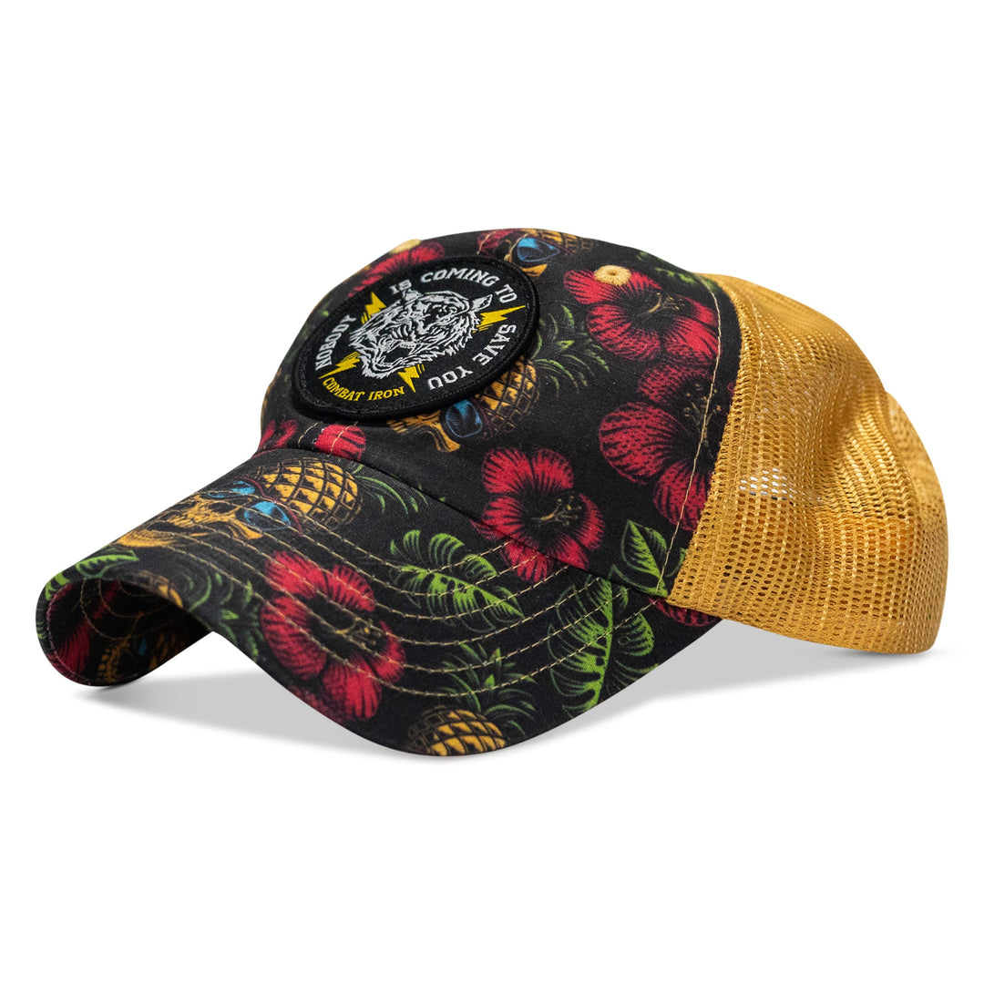 One Revolver Surfboards - Nobody is Coming To Save You Patch Tactical Ripstop Mesh Snapback Hat HEADWEAR