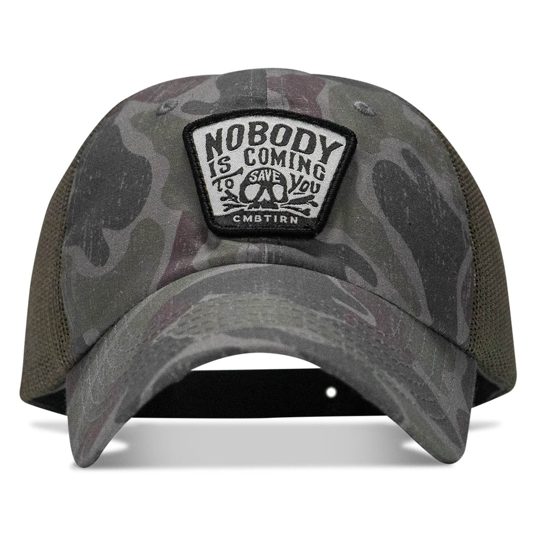 Nobody Is Coming To Save You Skull Patch Ripstop Snapback - One Revolver Surfboards