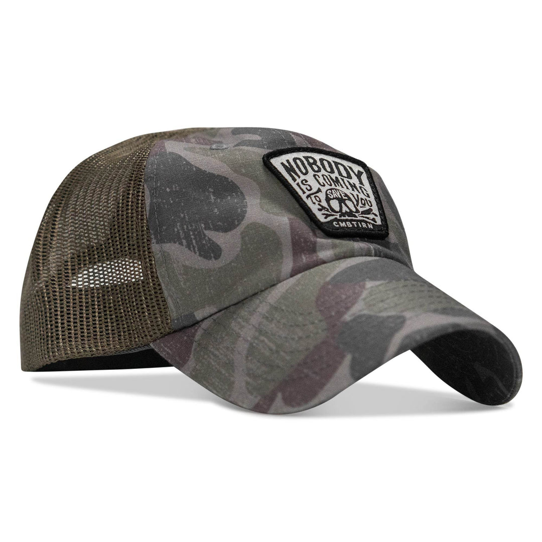 Nobody Is Coming To Save You Skull Patch Ripstop Snapback - One Revolver Surfboards