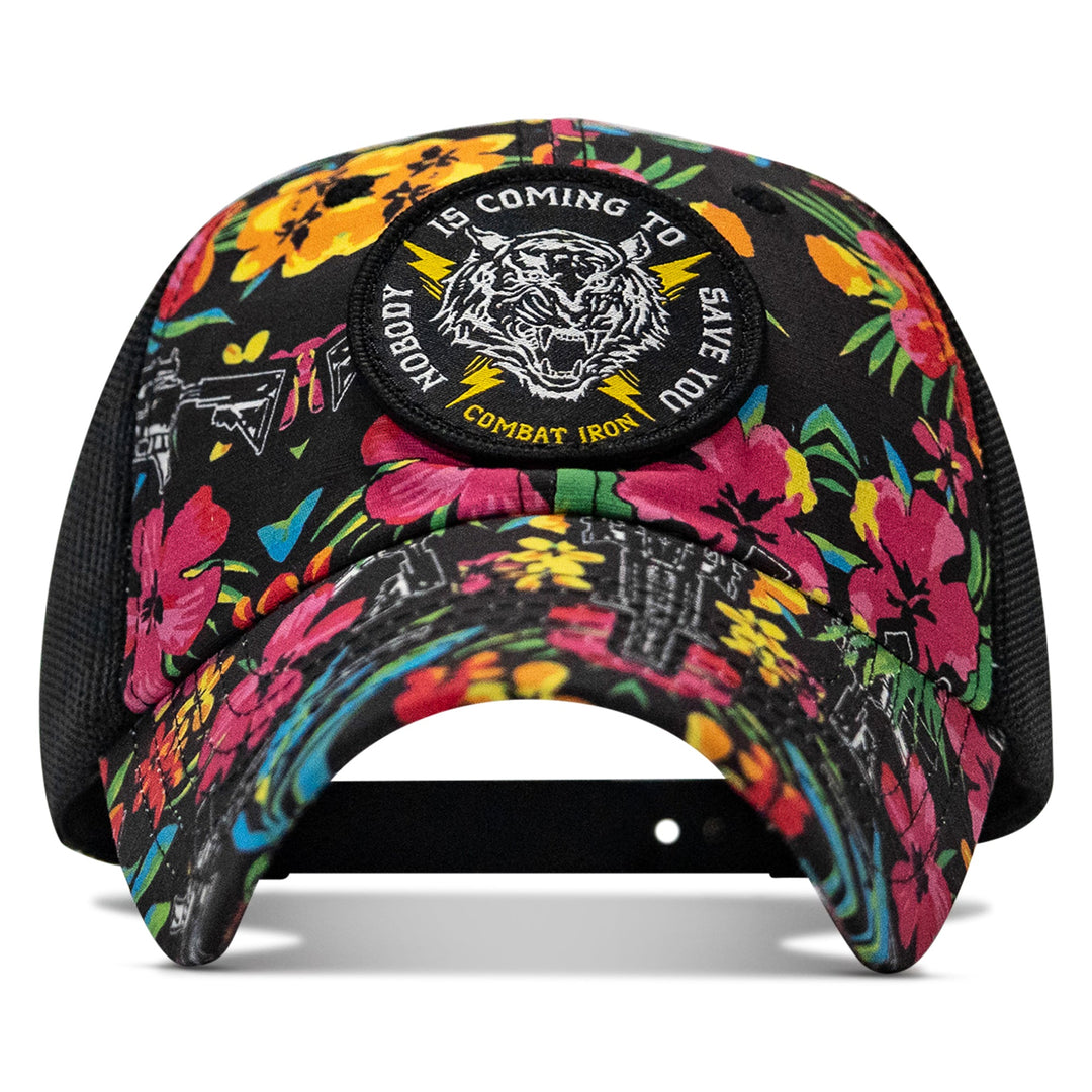 One Revolver Surfboards - Nobody is Coming To Save You Patch Tactical Ripstop Mesh Snapback Hat HEADWEAR