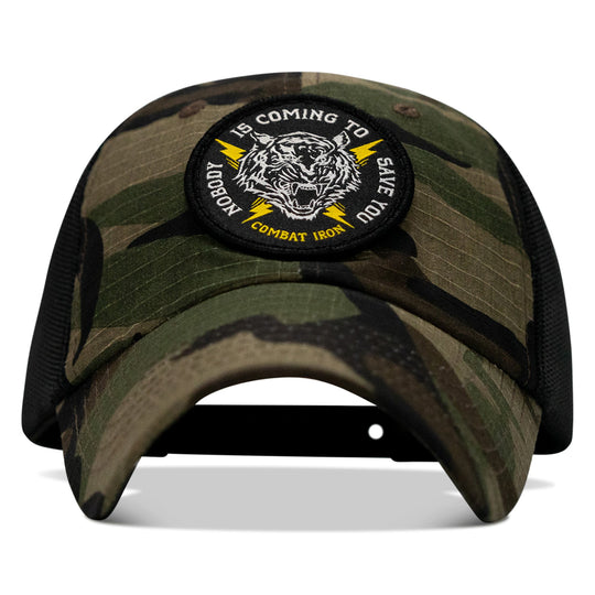 One Revolver Surfboards - Nobody is Coming To Save You Patch Tactical Ripstop Mesh Snapback Hat HEADWEAR