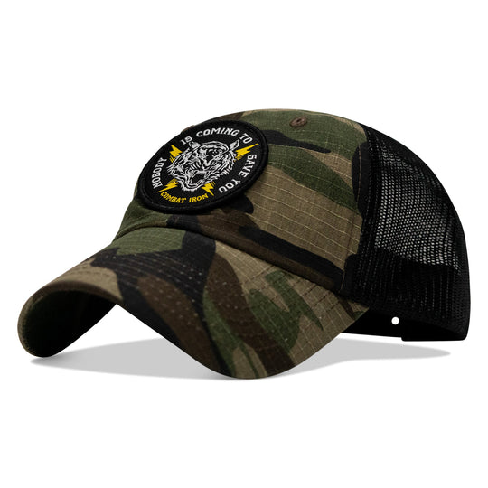 One Revolver Surfboards - Nobody is Coming To Save You Patch Tactical Ripstop Mesh Snapback Hat HEADWEAR