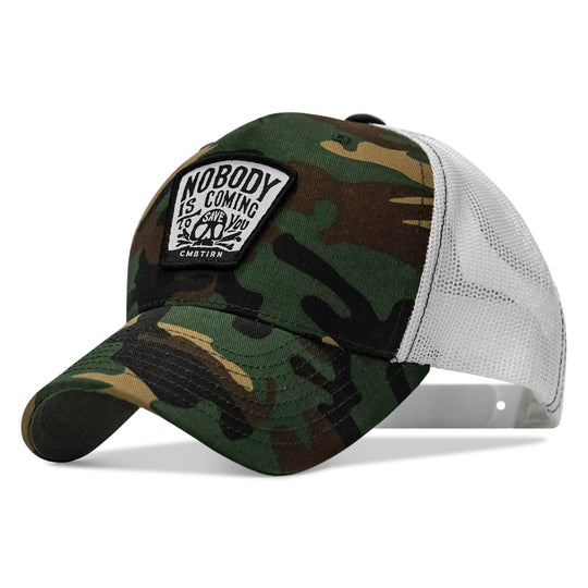 Nobody Is Coming To Save You Skull Patch Snapback Hat - One Revolver Surfboards