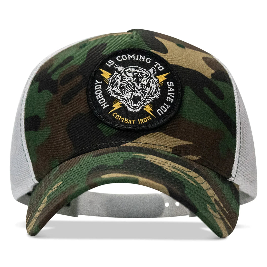 One Revolver Surfboards - Nobody Is Coming To Save You Patch Snapback Hat HEADWEAR