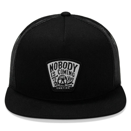 One Revolver Surfboards - Nobody Is Coming To Save You Skull Patch Flatbill Snapback Hat HEADWEAR