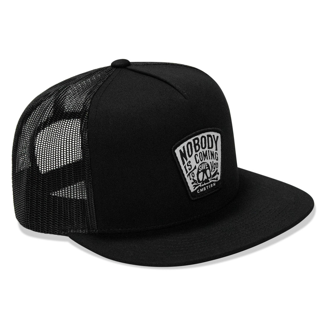 One Revolver Surfboards - Nobody Is Coming To Save You Skull Patch Flatbill Snapback Hat HEADWEAR