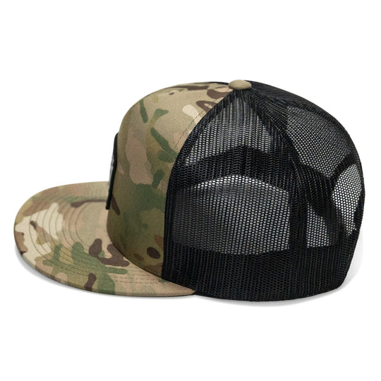 One Revolver Surfboards - Nobody Is Coming To Save You Skull Patch Flatbill Snapback Hat HEADWEAR