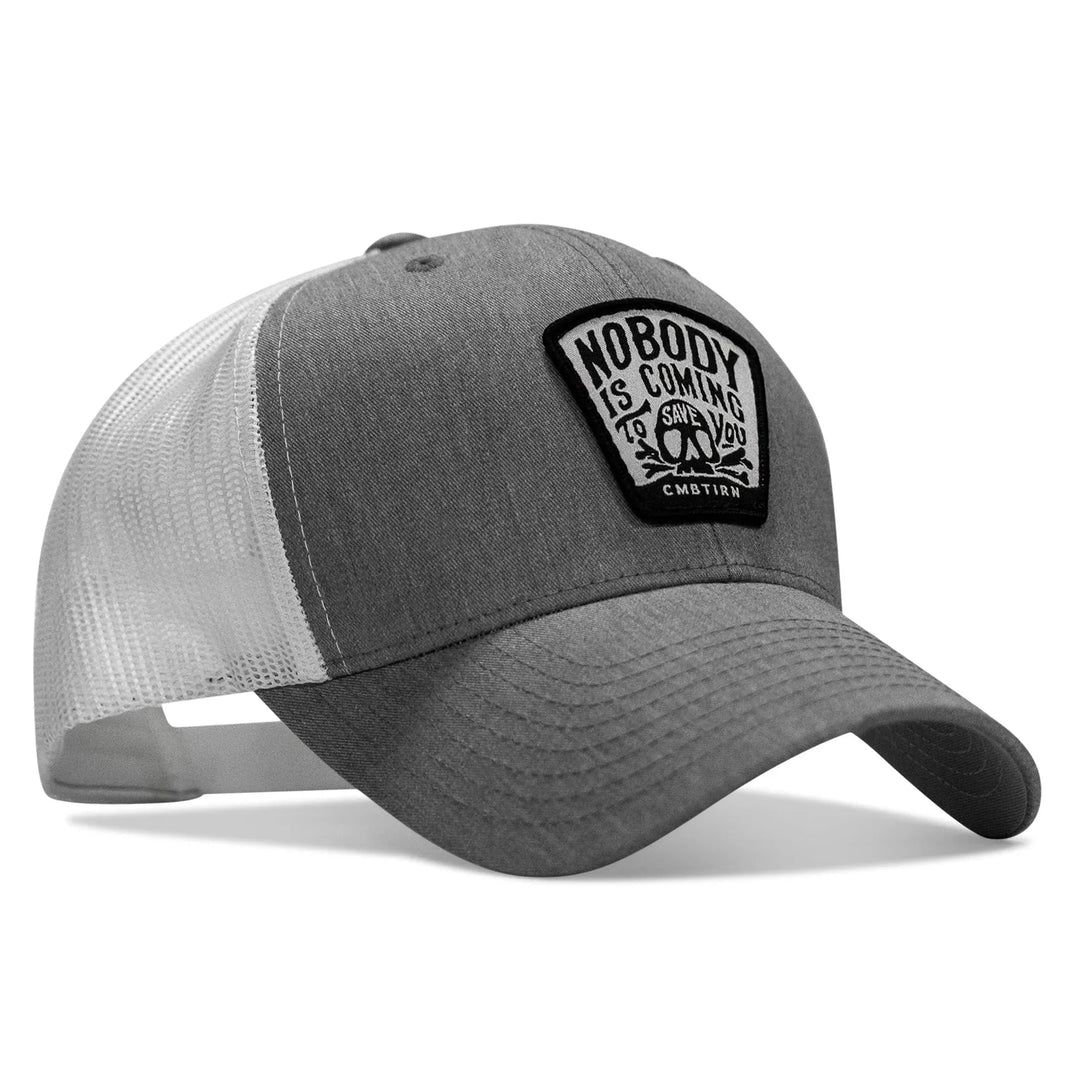 One Revolver Surfboards - Nobody Is Coming To Save You Skull Patch Snapback Hat HEADWEAR