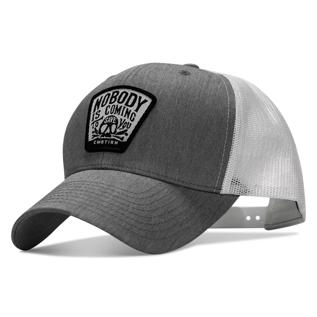 One Revolver Surfboards - Nobody Is Coming To Save You Skull Patch Snapback Hat HEADWEAR