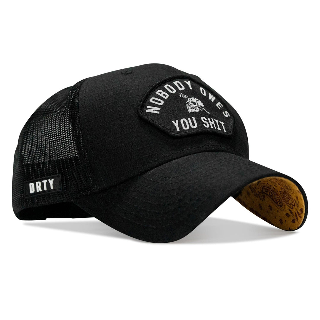 One Revolver Surfboards - Nobody Owes You Shit Patch Original Ripstop Snapback Hat HEADWEAR