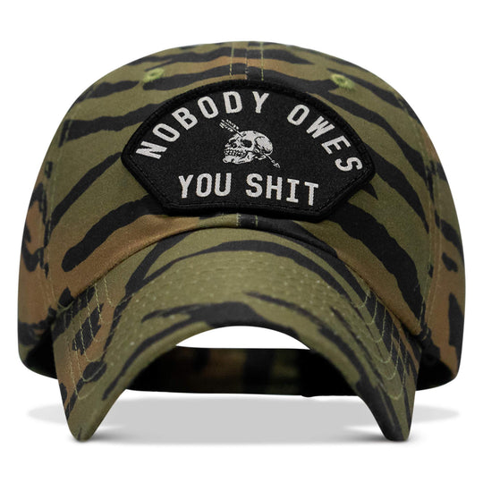 One Revolver Surfboards - Nobody Owes You Shit Arched Patch Tactical Ripstop Mesh Snapback Hat HEADWEAR