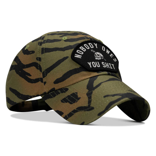 One Revolver Surfboards - Nobody Owes You Shit Arched Patch Tactical Ripstop Mesh Snapback Hat HEADWEAR