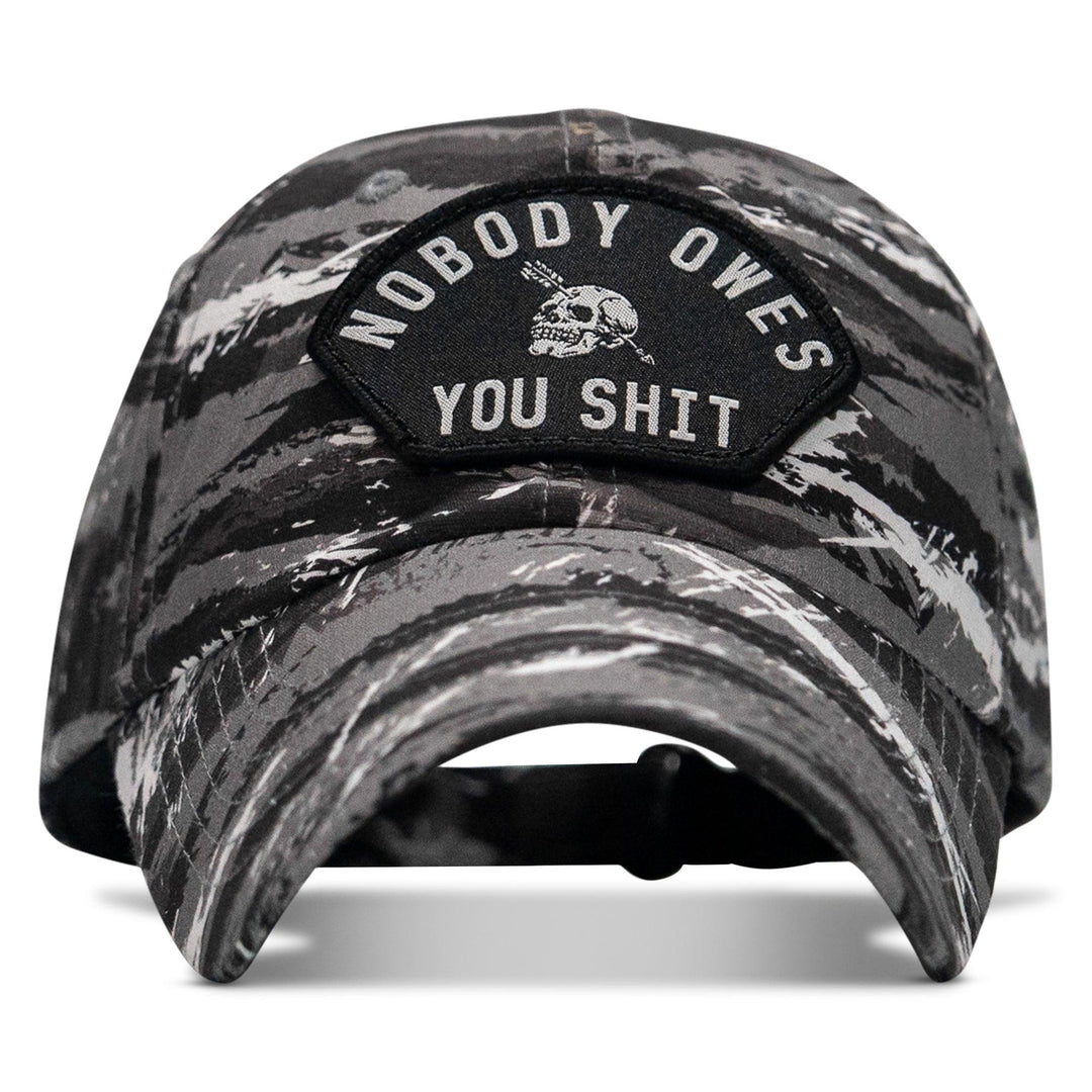 One Revolver Surfboards - Nobody Owes You Shit Arched Patch Tactical Ripstop Mesh Snapback Hat HEADWEAR