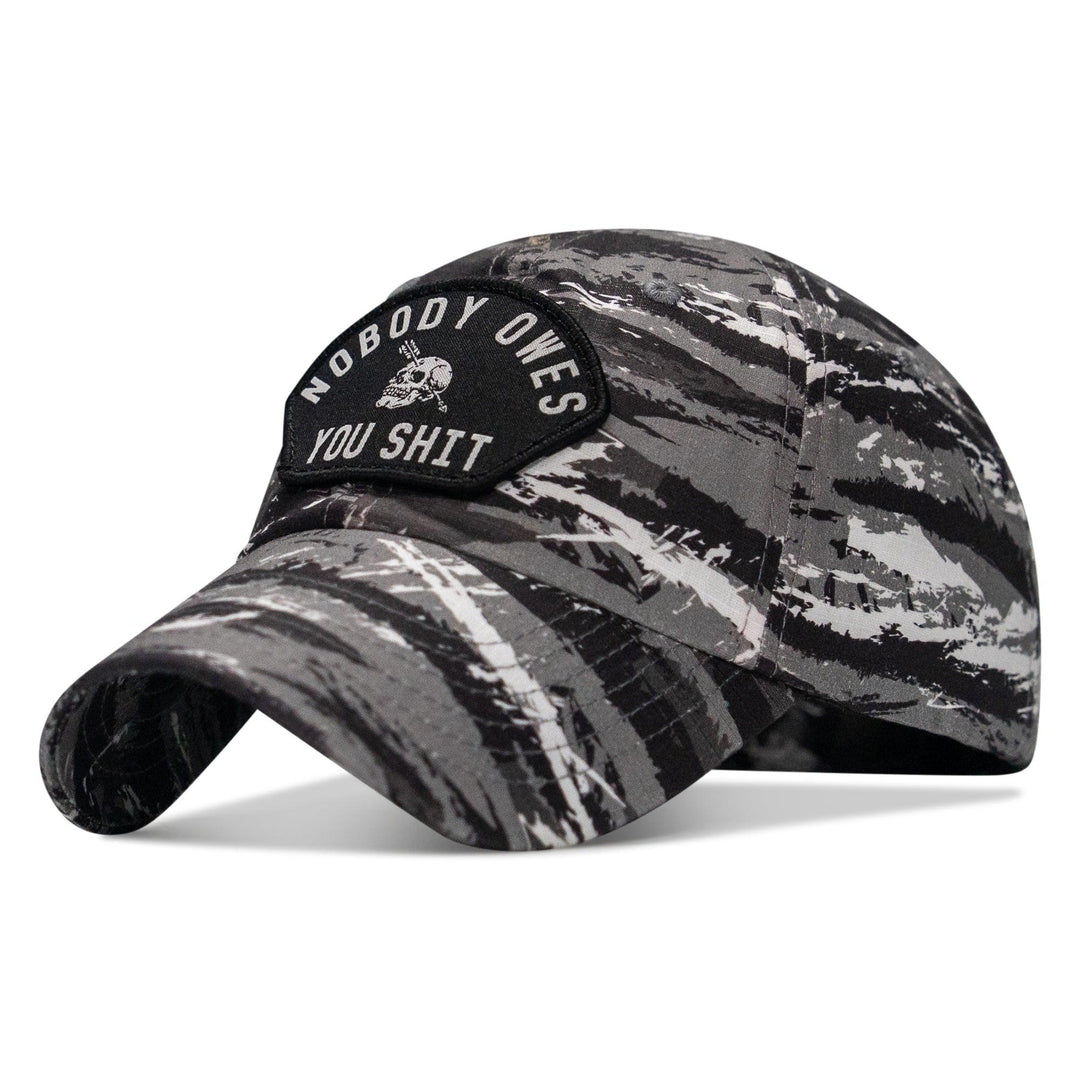 One Revolver Surfboards - Nobody Owes You Shit Arched Patch Tactical Ripstop Mesh Snapback Hat HEADWEAR