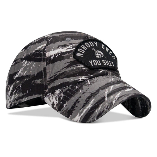 One Revolver Surfboards - Nobody Owes You Shit Arched Patch Tactical Ripstop Mesh Snapback Hat HEADWEAR