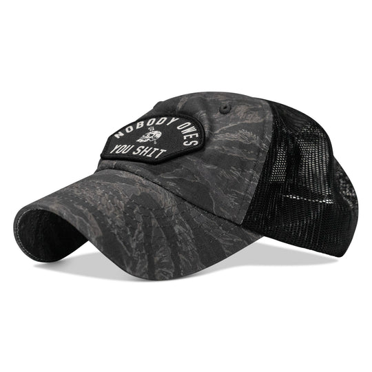 Nobody Owes You Shit Arched Patch Tactical Ripstop Mesh Snapback Hat