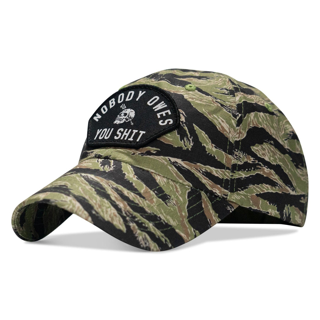 One Revolver Surfboards - Nobody Owes You Shit Arched Patch Tactical Ripstop Mesh Snapback Hat HEADWEAR