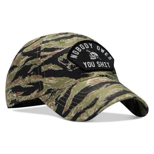 One Revolver Surfboards - Nobody Owes You Shit Arched Patch Tactical Ripstop Mesh Snapback Hat HEADWEAR