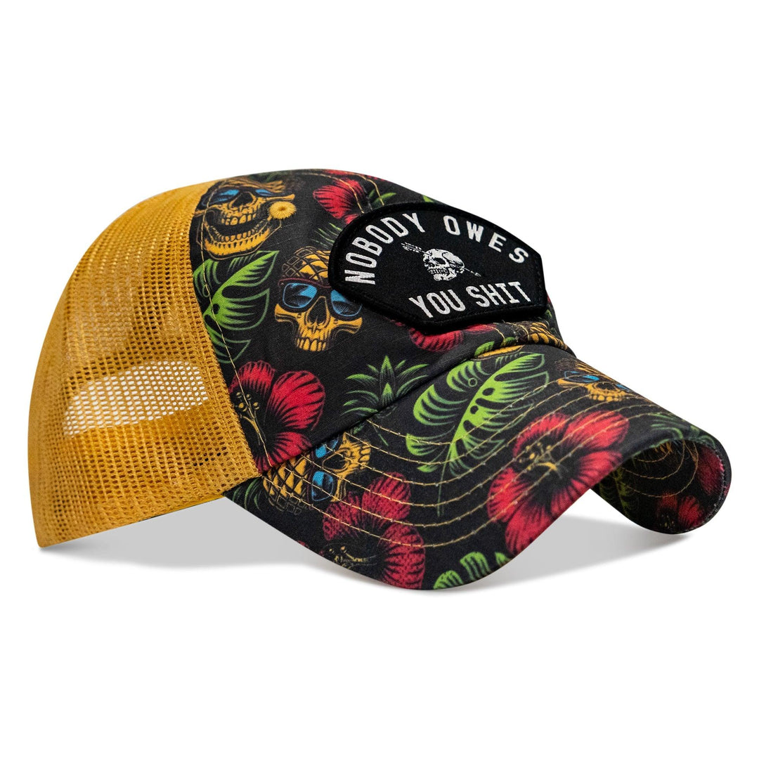 One Revolver Surfboards - Nobody Owes You Shit Arched Patch Tactical Ripstop Mesh Snapback Hat HEADWEAR