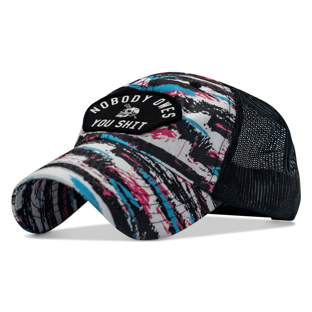 Nobody Owes You Shit Arched Patch Tactical Ripstop Mesh Snapback Hat