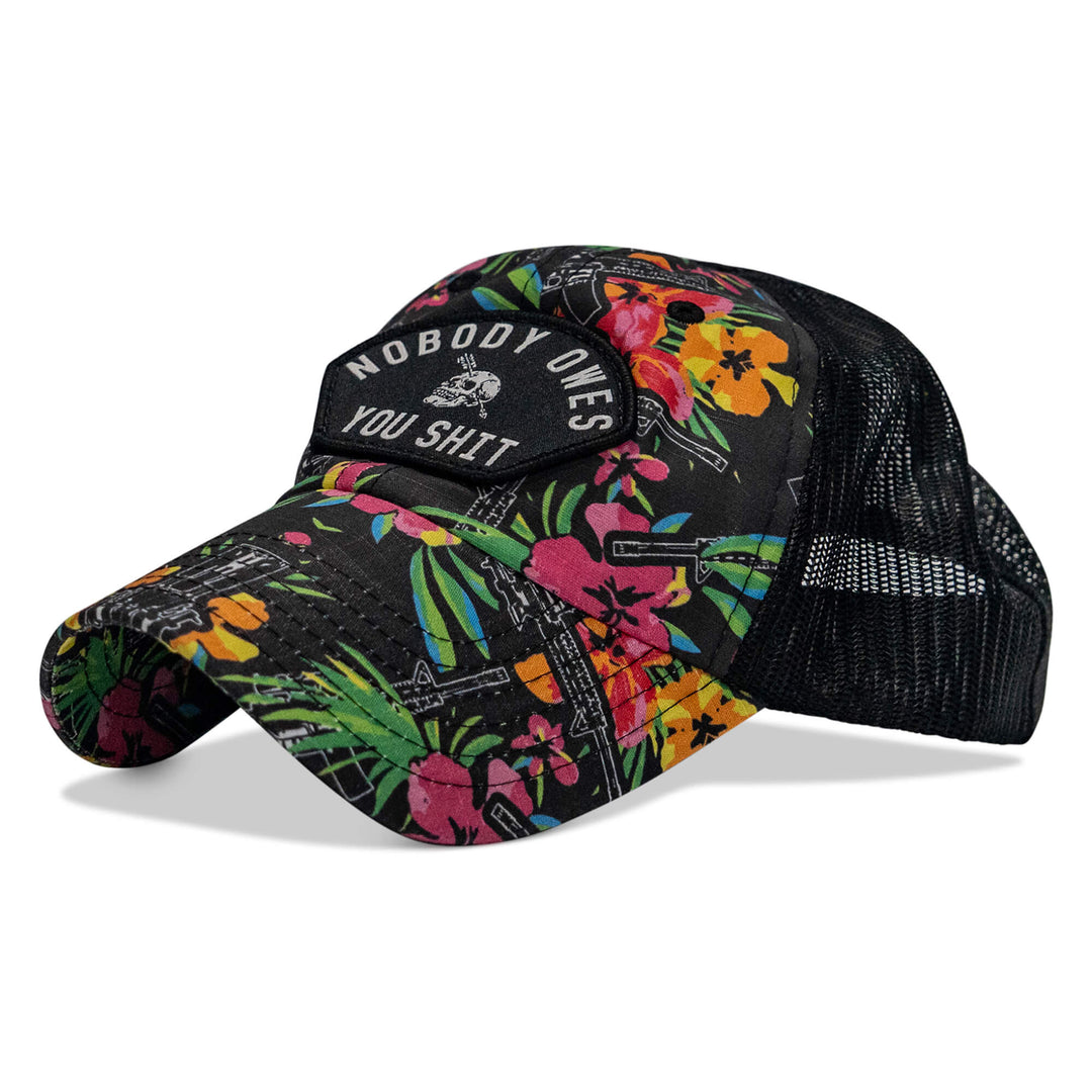Nobody Owes You Shit Arched Patch Tactical Ripstop Mesh Snapback Hat