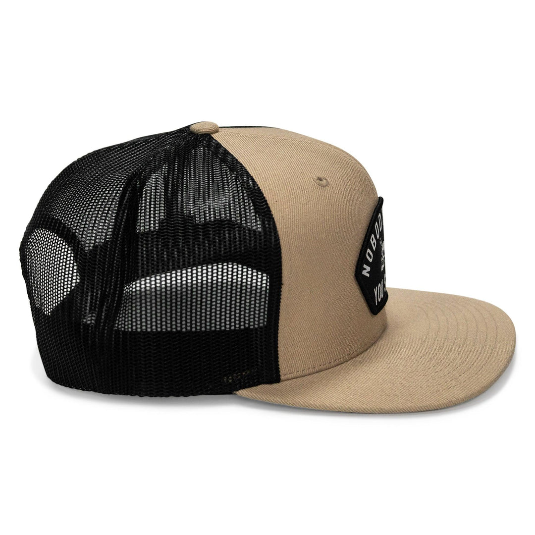 One Revolver Surfboards - Nobody Owes You Shit Arched Patch Flatbill SnapBack Hat HEADWEAR