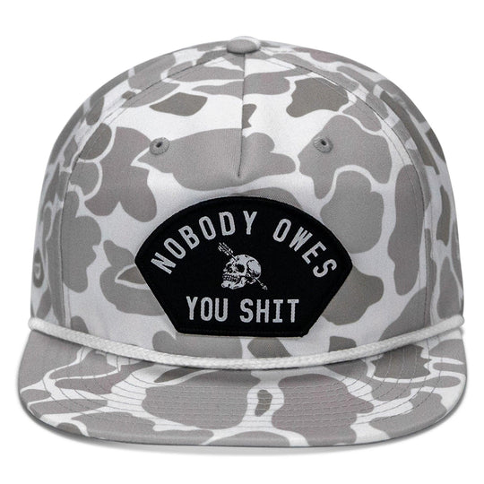 One Revolver Surfboards - Nobody Owes You Shit Patch Flatbill Hat HEADWEAR