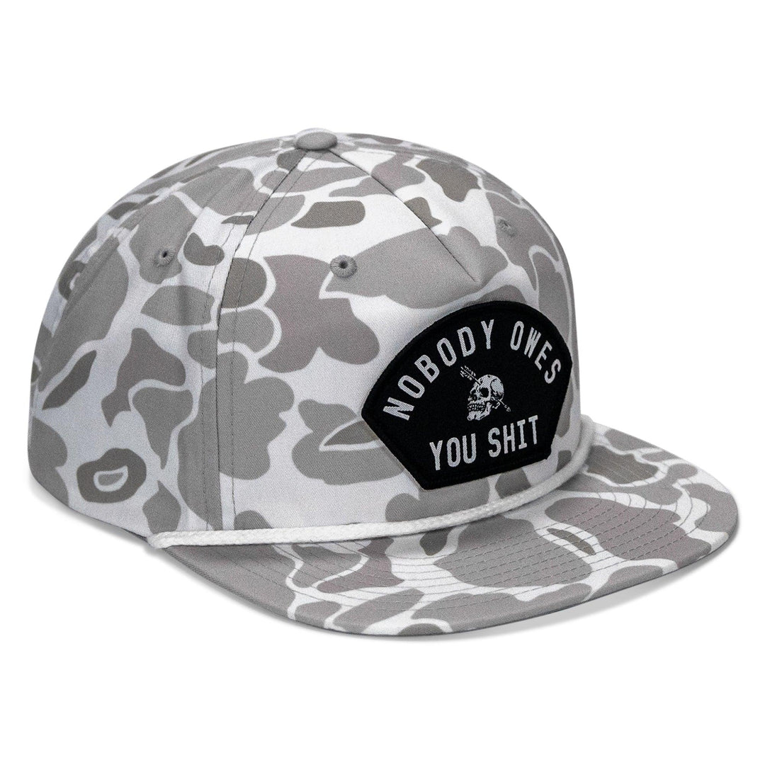 One Revolver Surfboards - Nobody Owes You Shit Patch Flatbill Hat HEADWEAR