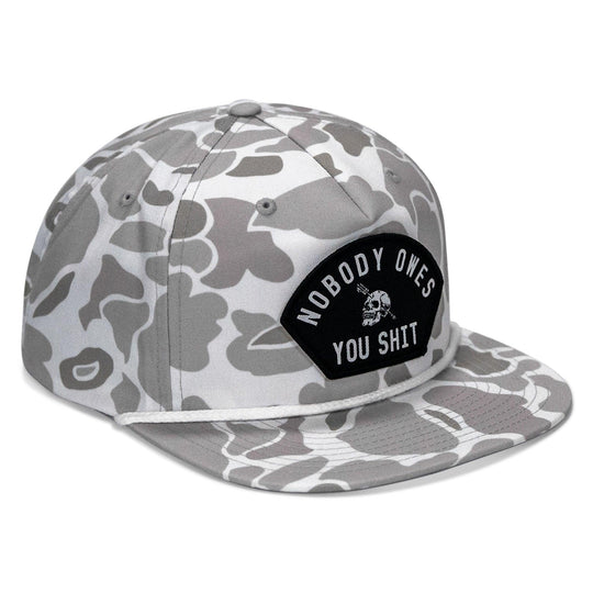 One Revolver Surfboards - Nobody Owes You Shit Patch Flatbill Hat HEADWEAR