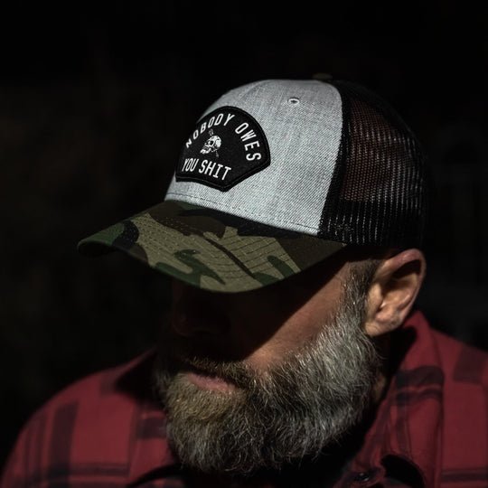 One Revolver Surfboards - Nobody Owes You Shit Patch Original Ripstop Snapback Hat HEADWEAR