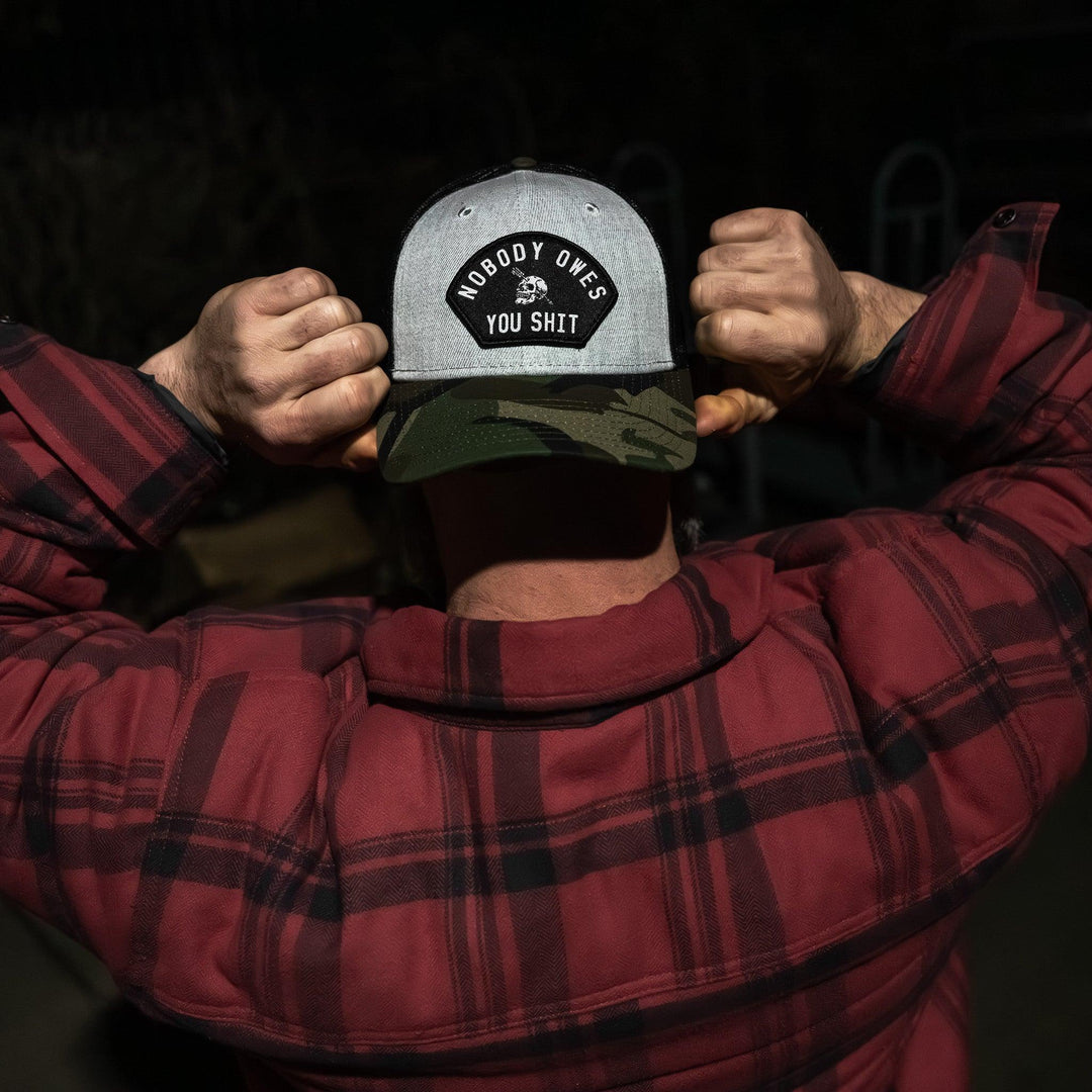 One Revolver Surfboards - Nobody Owes You Shit Patch Original Ripstop Snapback Hat HEADWEAR