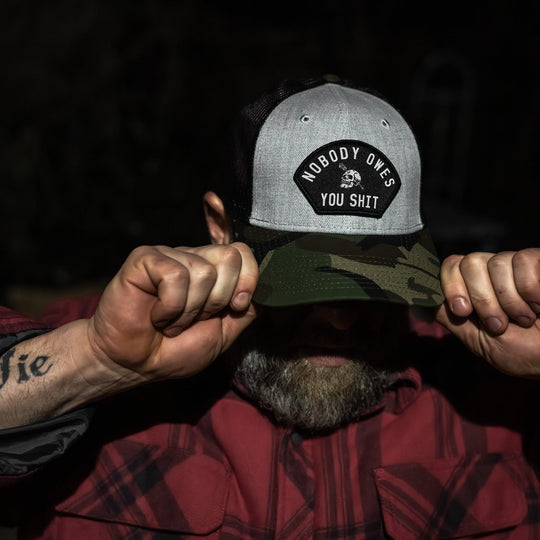 One Revolver Surfboards - Nobody Owes You Shit Patch Original Ripstop Snapback Hat HEADWEAR