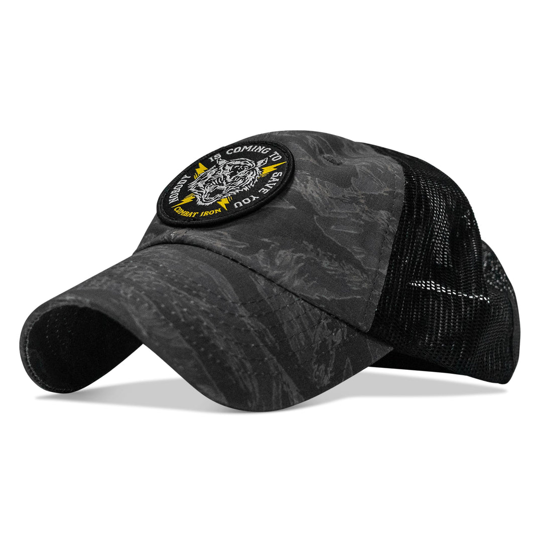 One Revolver Surfboards - Nobody is Coming To Save You Patch Tactical Ripstop Mesh Snapback Hat HEADWEAR