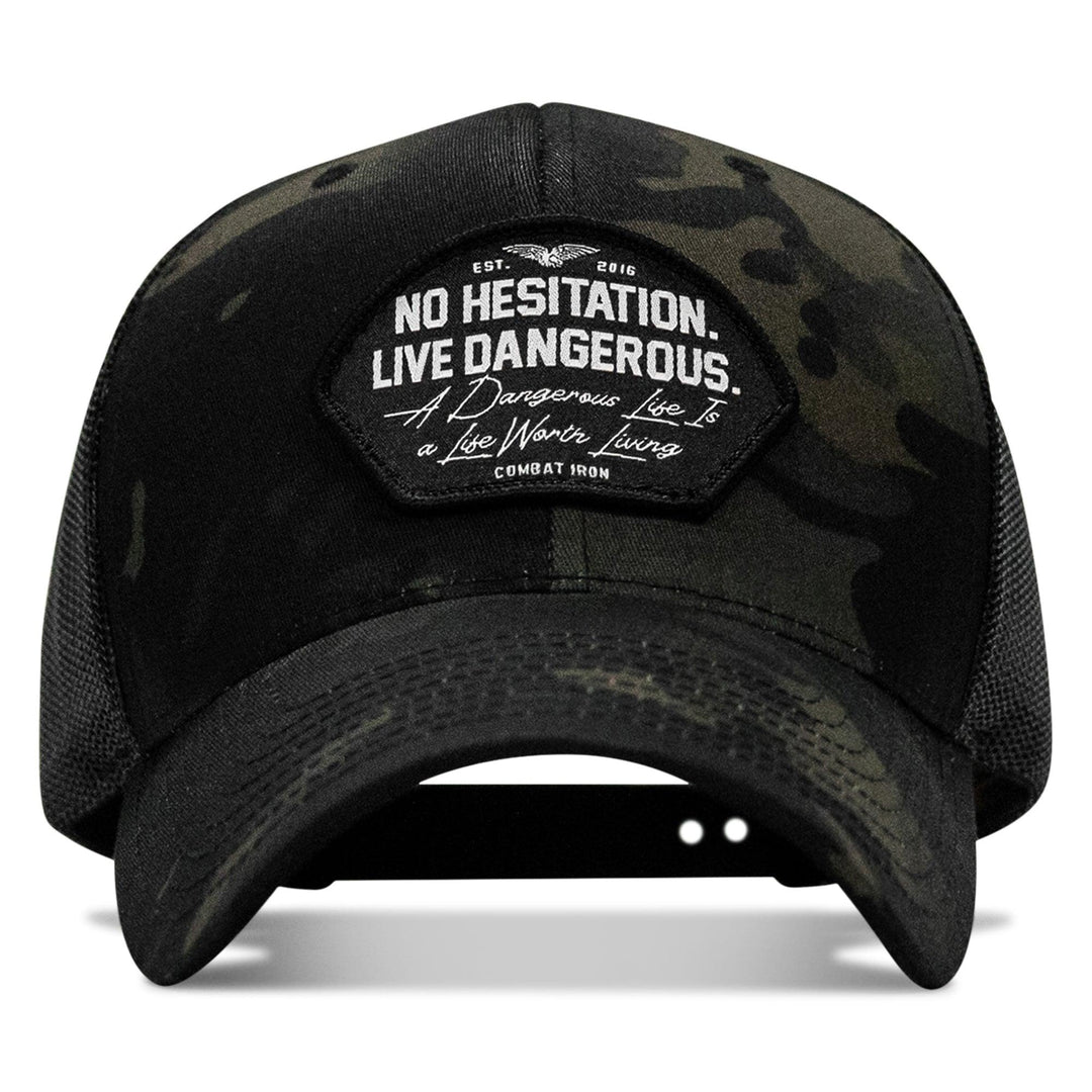One Revolver Surfboards - No Hesitation. Live Dangerous Patch Snapback Hat HEADWEAR