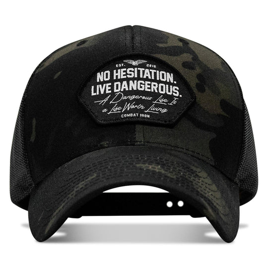 One Revolver Surfboards - No Hesitation. Live Dangerous Patch Snapback Hat HEADWEAR