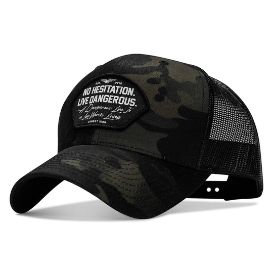 One Revolver Surfboards - No Hesitation. Live Dangerous Patch Snapback Hat HEADWEAR