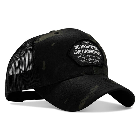 One Revolver Surfboards - No Hesitation. Live Dangerous Patch Snapback Hat HEADWEAR