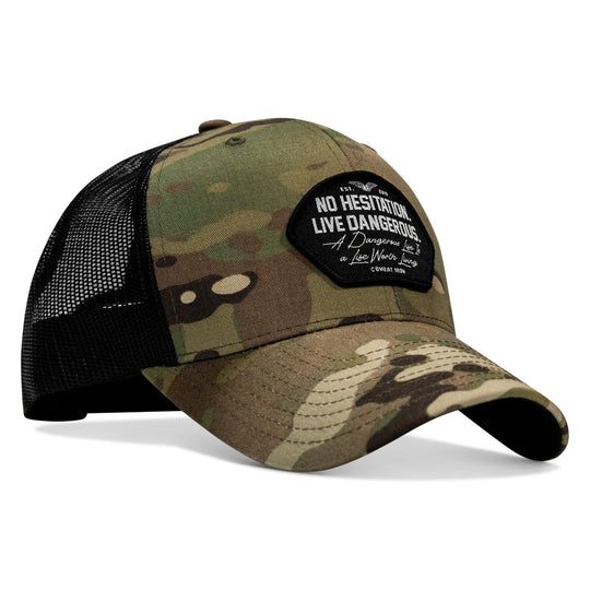 One Revolver Surfboards - No Hesitation. Live Dangerous Patch Snapback Hat HEADWEAR