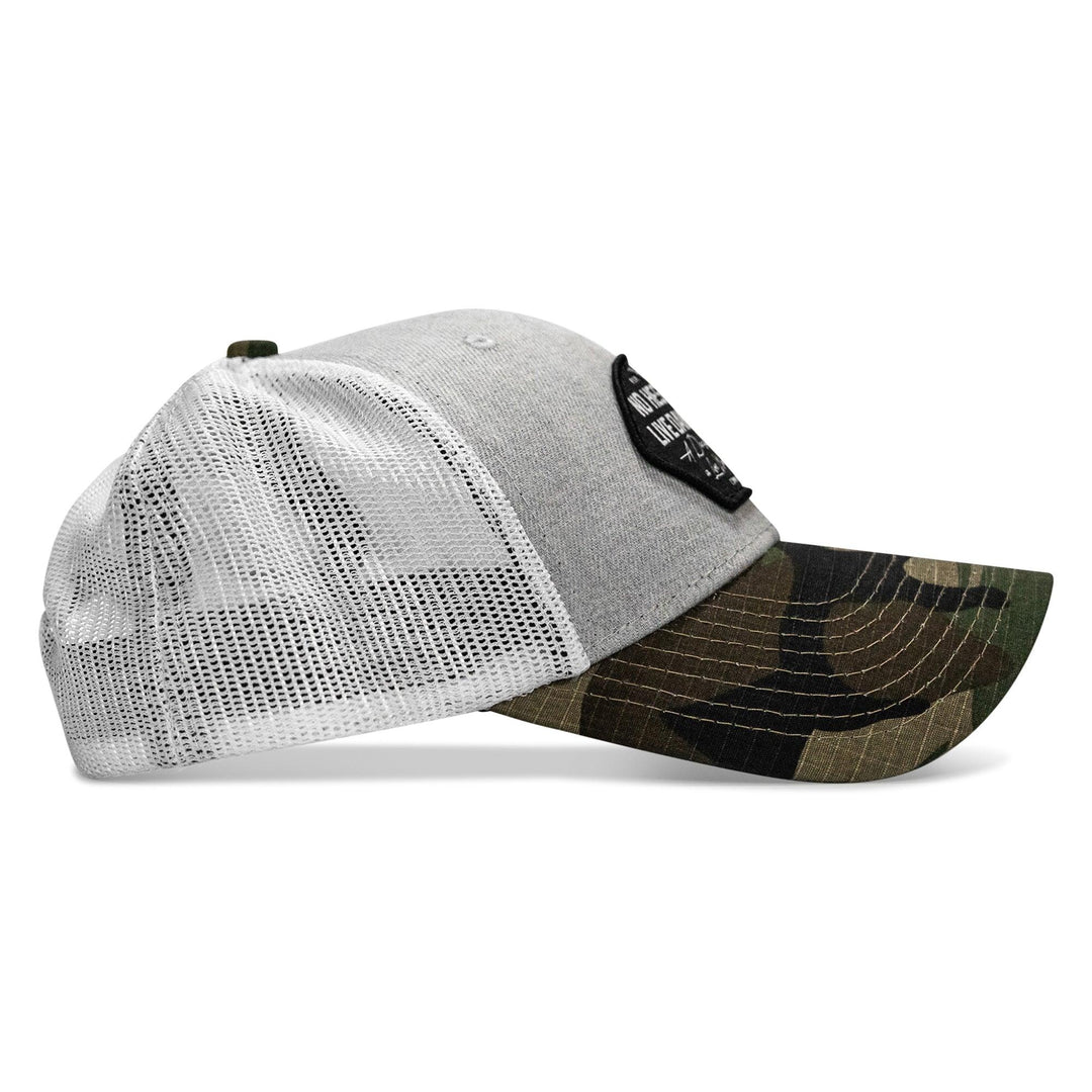 One Revolver Surfboards - No Hesitation. Live Dangerous Patch Snapback Hat HEADWEAR
