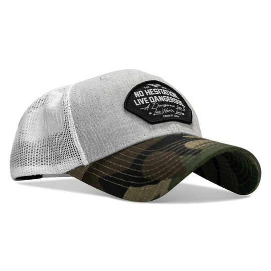 One Revolver Surfboards - No Hesitation. Live Dangerous Patch Snapback Hat HEADWEAR