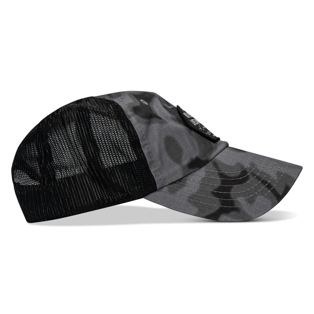 One Revolver Surfboards - No Hesitation. Live Dangerous Patch Tactical Ripstop Mesh Snapback Hat HEADWEAR