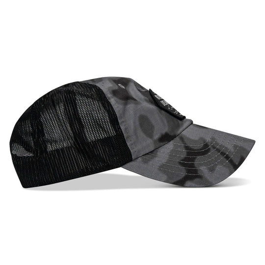 One Revolver Surfboards - No Hesitation. Live Dangerous Patch Tactical Ripstop Mesh Snapback Hat HEADWEAR