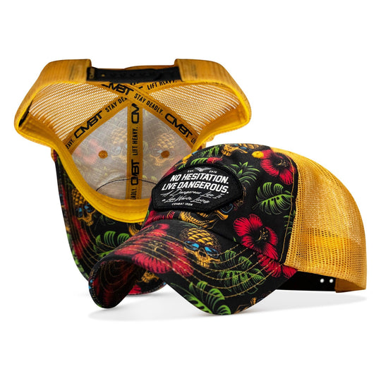 One Revolver Surfboards - No Hesitation. Live Dangerous Patch Tactical Ripstop Mesh Snapback Hat HEADWEAR