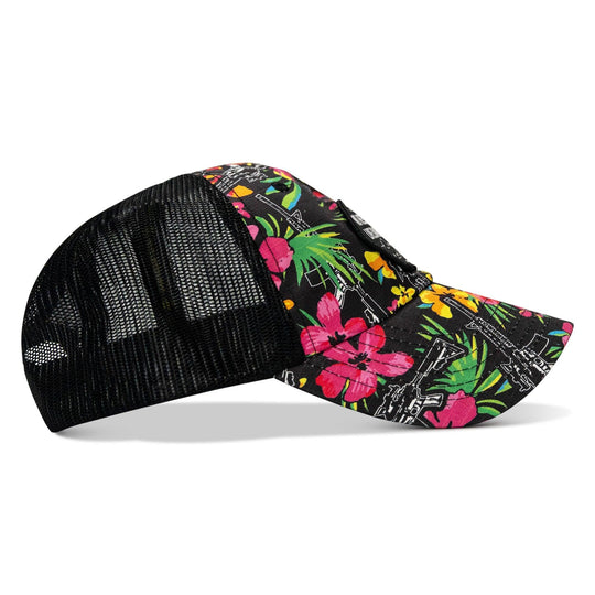 One Revolver Surfboards - No Hesitation. Live Dangerous Patch Tactical Ripstop Mesh Snapback Hat HEADWEAR