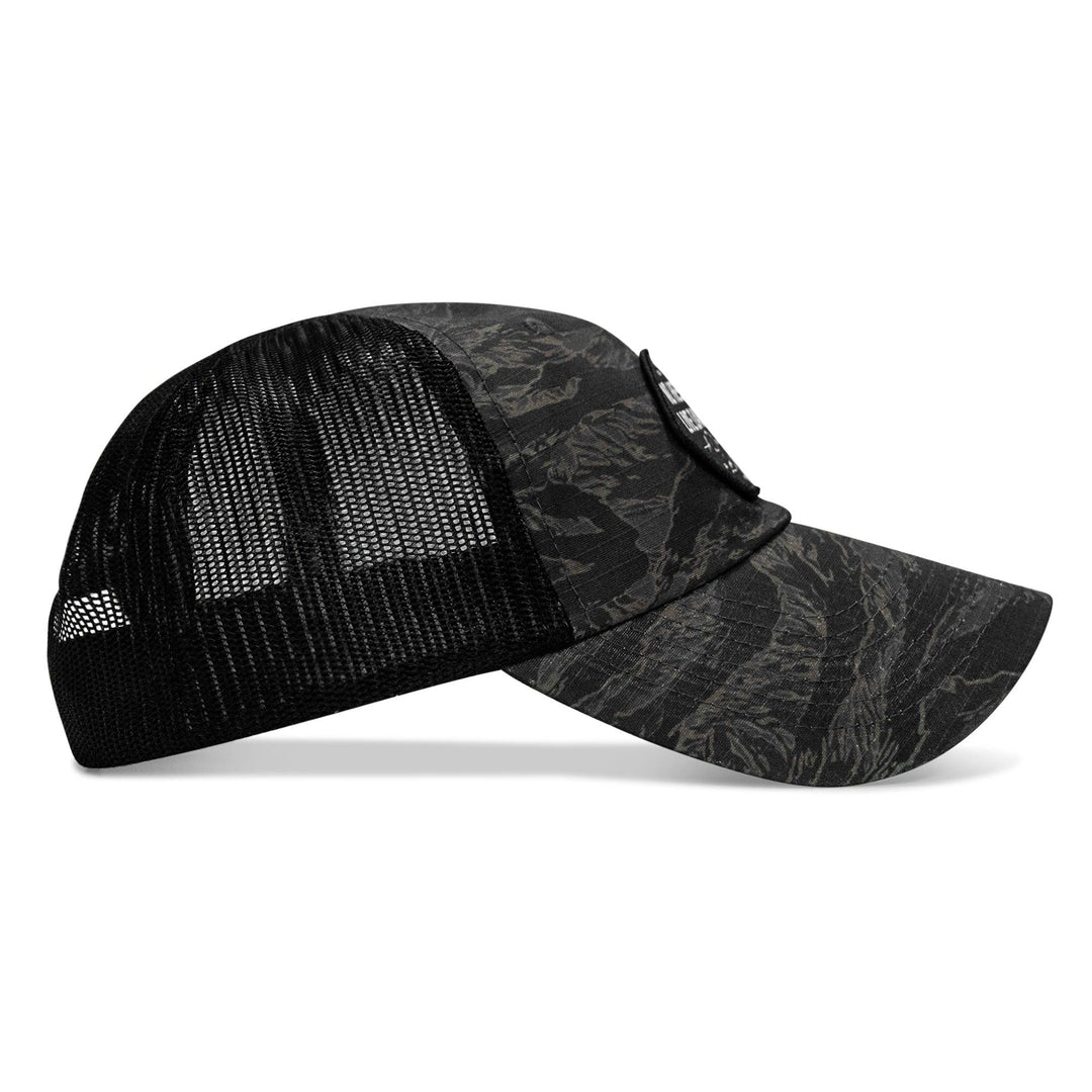One Revolver Surfboards - No Hesitation. Live Dangerous Patch Tactical Ripstop Mesh Snapback Hat HEADWEAR